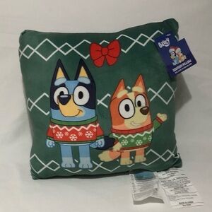 Bluey Holiday Decorative squishy Pillow - Green.12”X12”